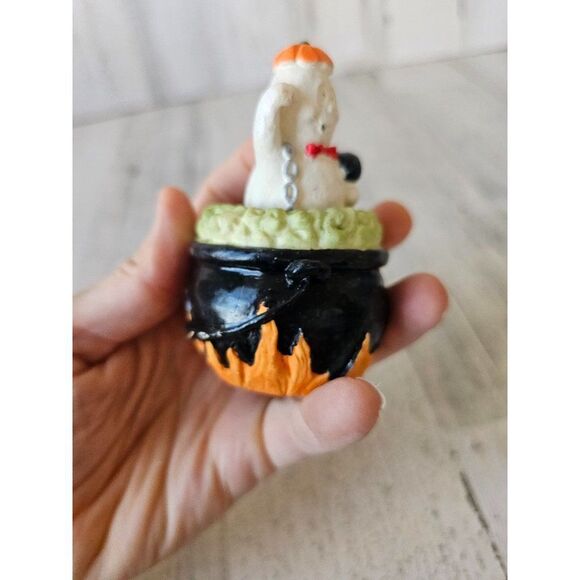 Ghost cauldron Jack in the box Halloween prop vintage - Picture 7 of 8